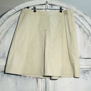 Talbots Woman Tan Pleated Side Zip Skirt 18W
